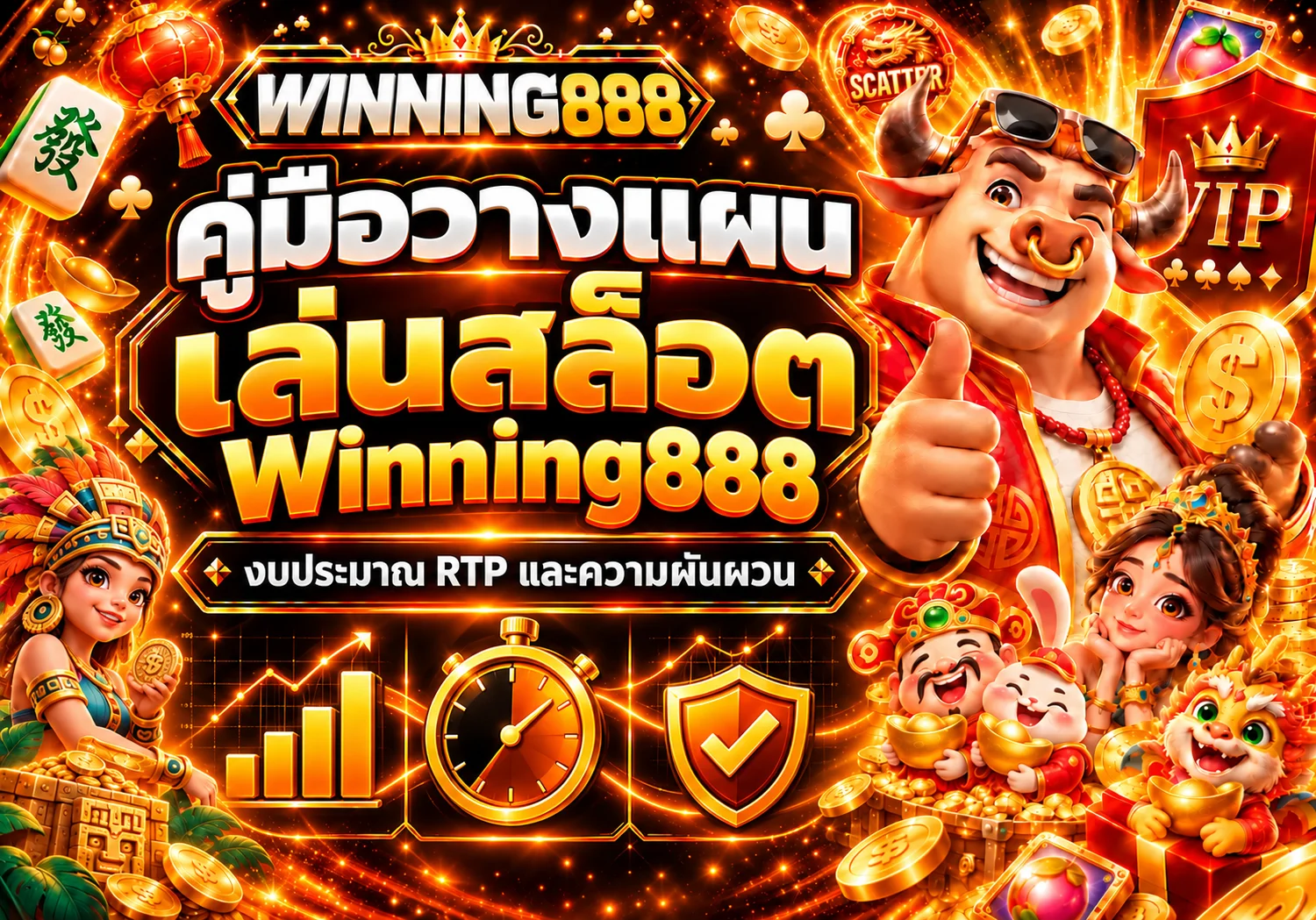 Winning888 คู่มือตั้งงบสล็อต RTP และความผันผวน